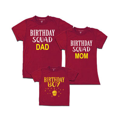 Birthday Squad Dad ,Mom & Birthday Boy T-shirts