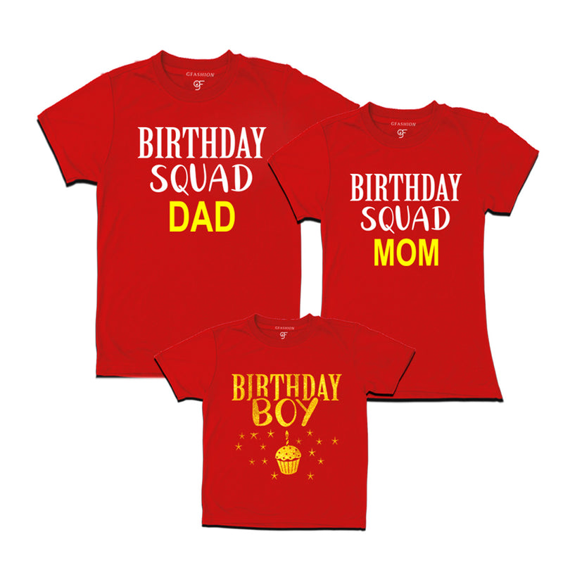 Birthday Squad Dad ,Mom & Birthday Boy T-shirts