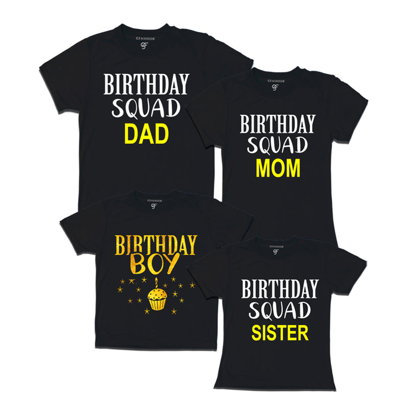 Birthday boy t shirts with squad