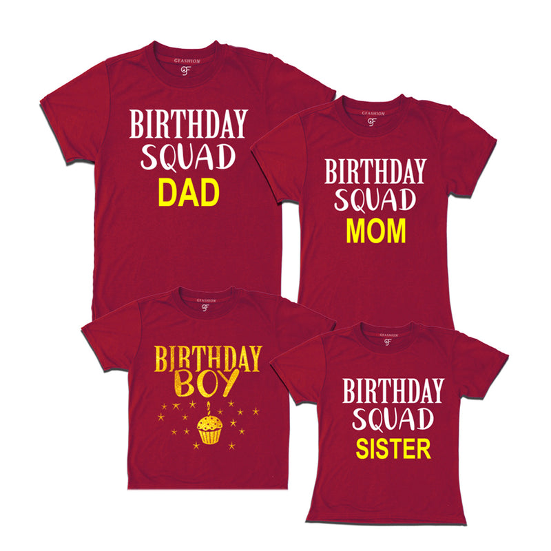 Birthday Squad Dad ,Mom ,Sister, Birthday Boy T-shirts