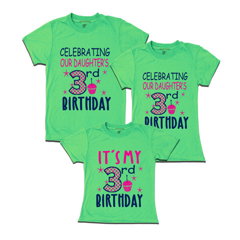 3rd Birthday girl t shirts for family