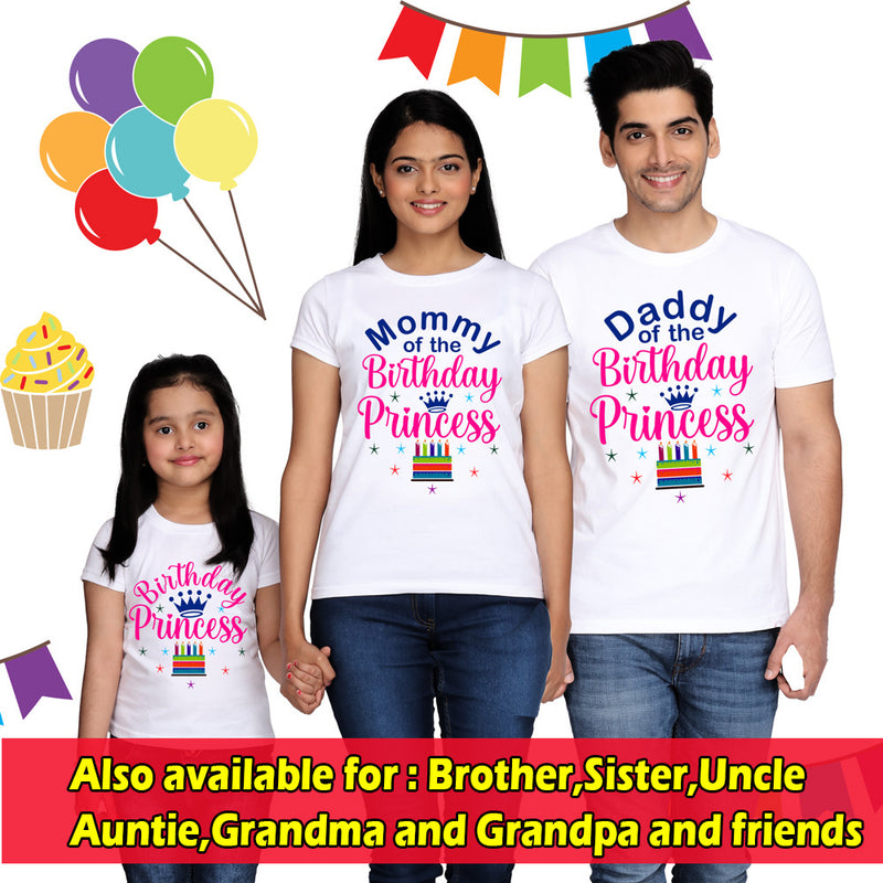 Birthday Princess T-shirts with Family- Age Customized