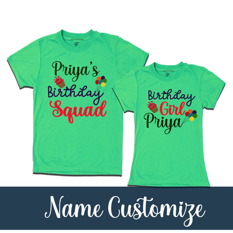 Birthday Girl T-shirts With Name Customize