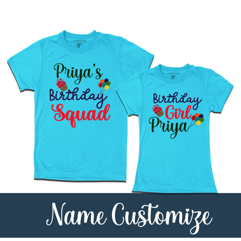Birthday Girl T-shirts With Name Customize