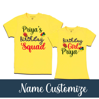 Birthday Girl T-shirts With Name Customize