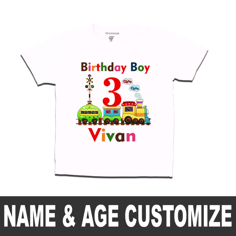 Train theme birthday boy t shirt