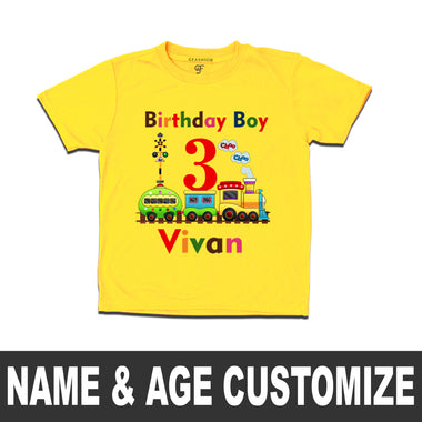 Train theme birthday boy t shirt
