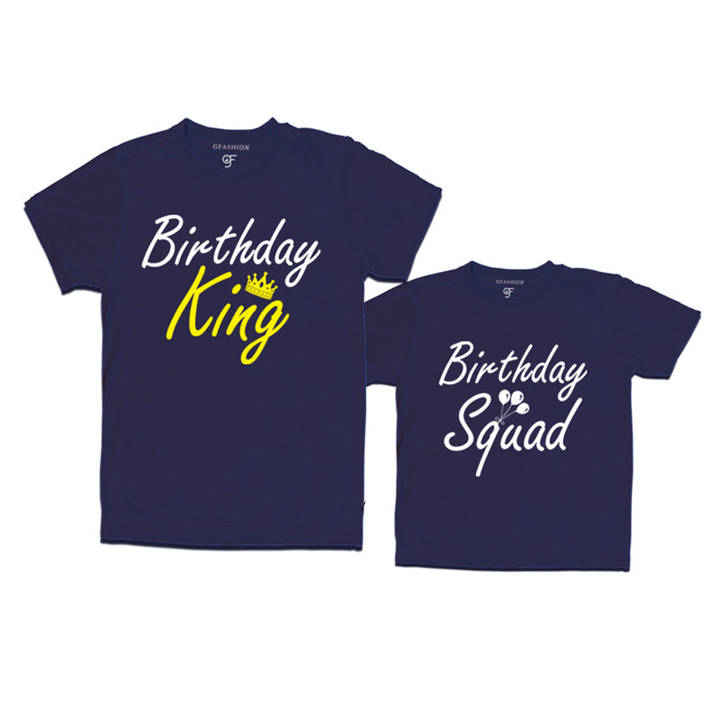 Birthday King-Squad Men and Boy T-shirts