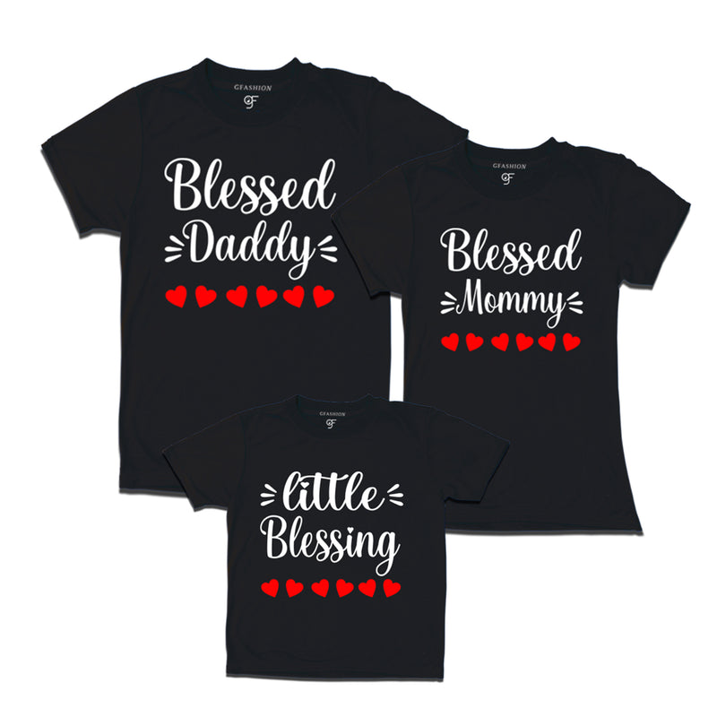 Blessed Daddy Blessed Mommy little blessing family t shirts