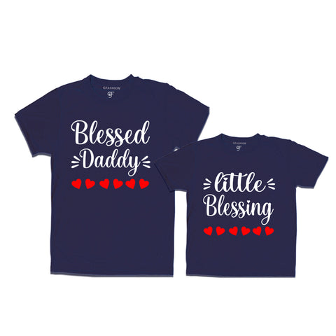 Blessed Daddy-Little Blessing t shirts