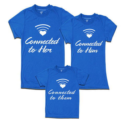 Matching family t-shirt for connecting family set of 3