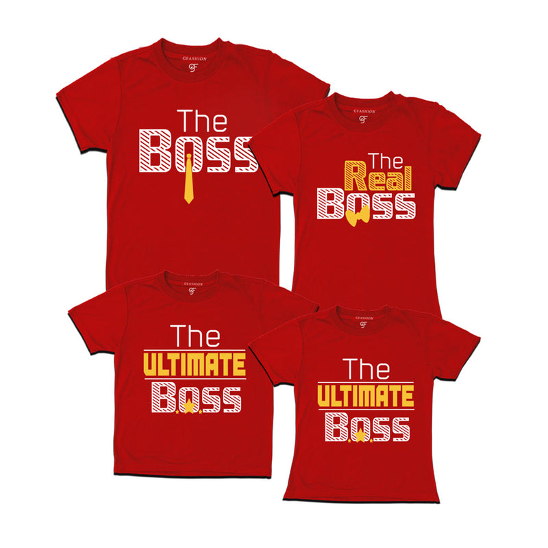 The boss Real Boss ultimate boss Family t-shirts