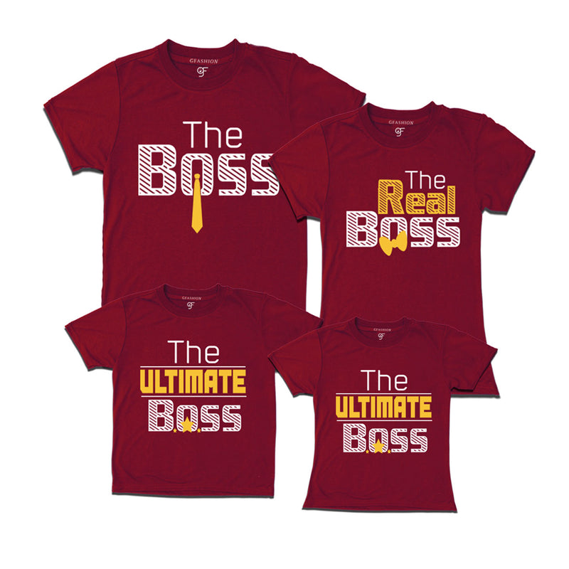 The boss Real Boss ultimate boss Family t-shirts