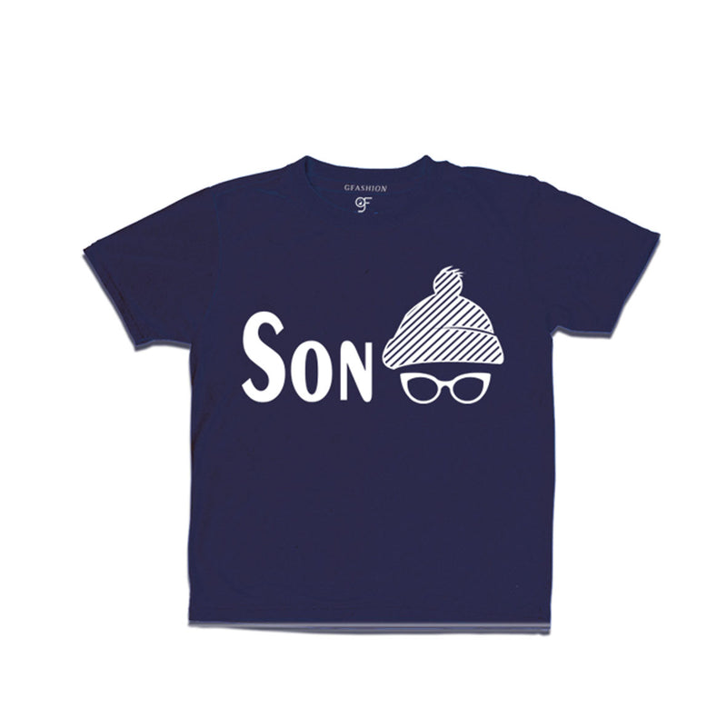 boy's-t-shirts-with-son-and-cap-sun-glass--printed-design-for-father's-day-and-papa's-birthday-@-gfashion-india-online-store-Navy