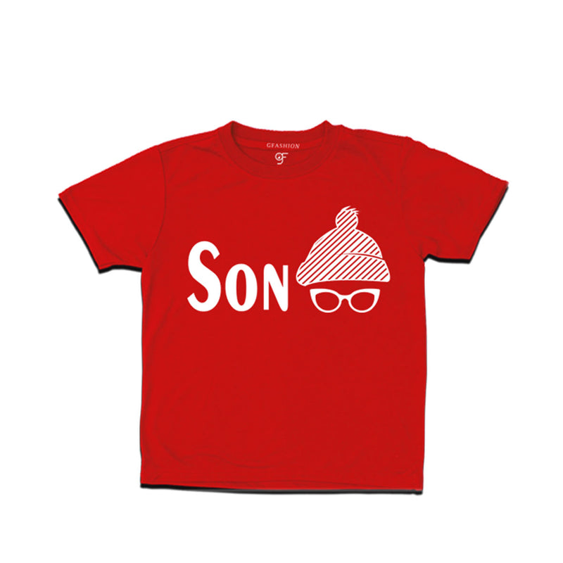 boy's-t-shirts-with-son-and-cap-sun-glass--printed-design-for-father's-day-and-papa's-birthday-@-gfashion-india-online-store-Red