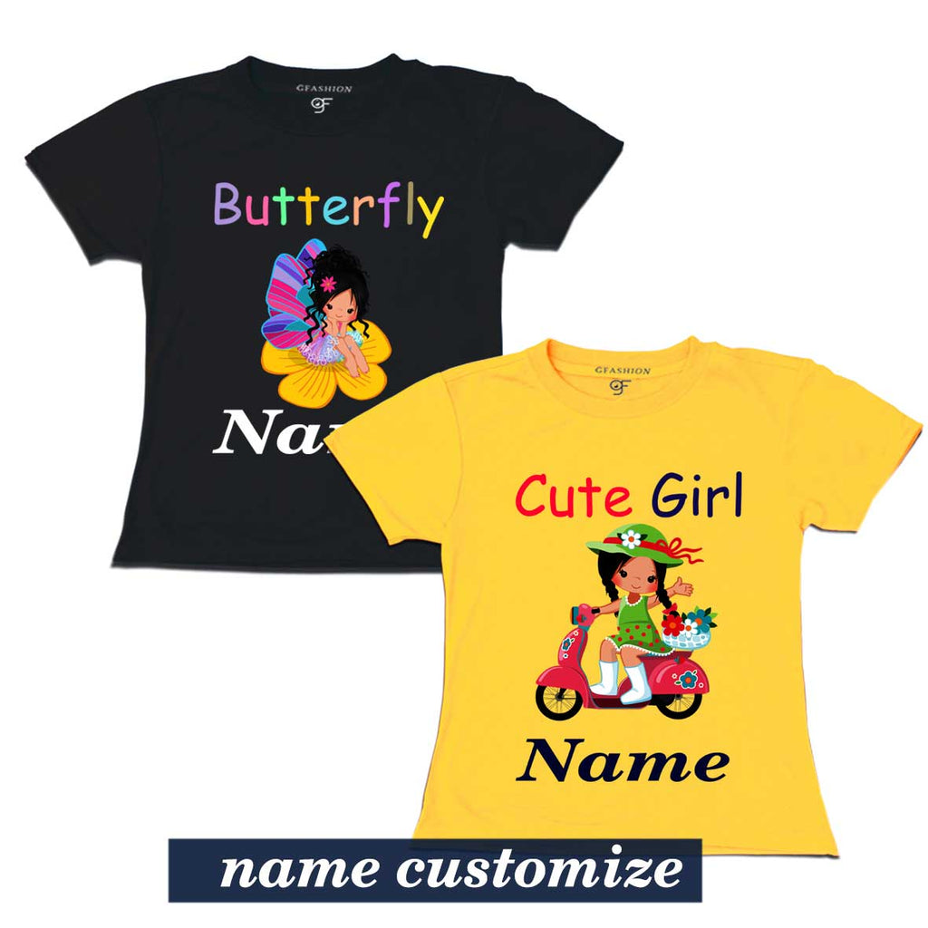 Girls T-shirts Combo with name