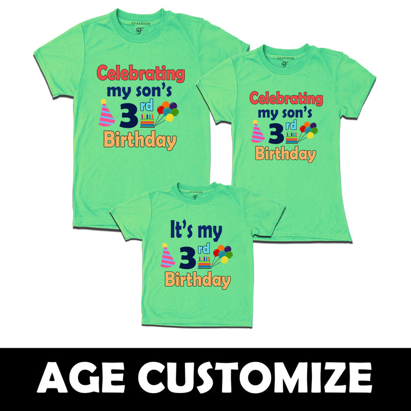 3rd birthday boy t shirts-age customize