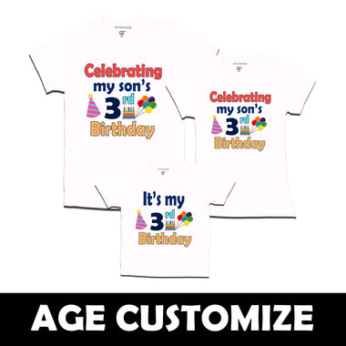 3rd birthday boy t shirts-age customize