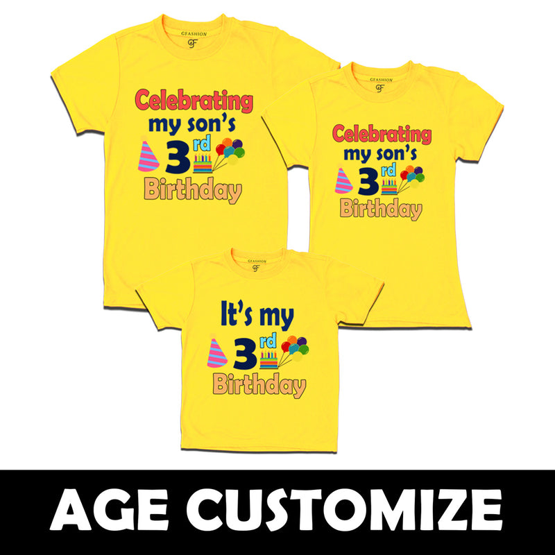 3rd birthday boy t shirts-age customize