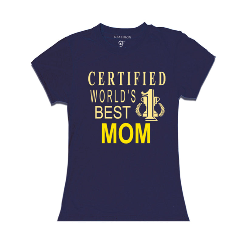 Certified t shirts for Mom-Navy-gfashion