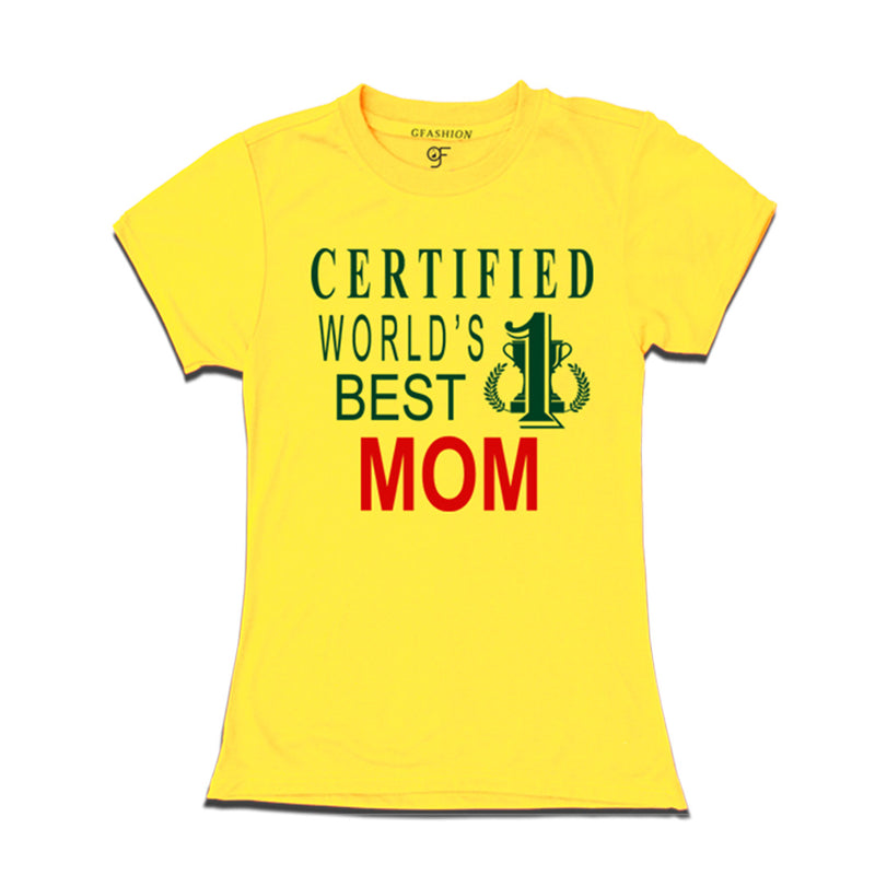 Certified t shirts for Mom-Yellow-gfashion