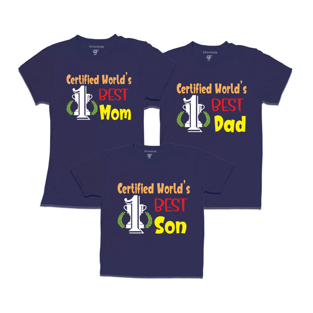 Certified's best mom dad son family t-shirts