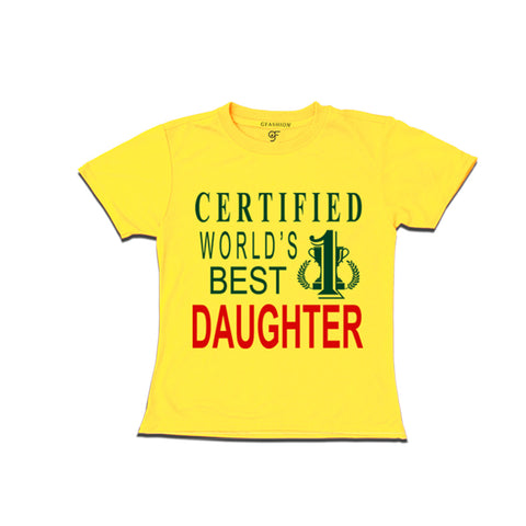 Certified World's Best Daughter T-shirts-Yellow-gfashion