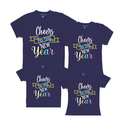Cheers to the New Year family friends tshirts