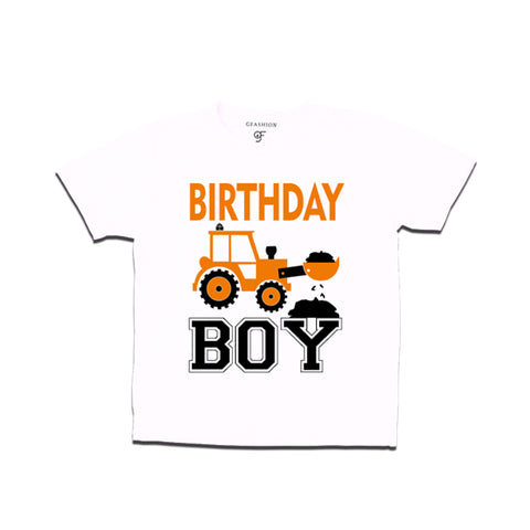 Construction-Earth Mover Theme Birthday T-shirt for Boy