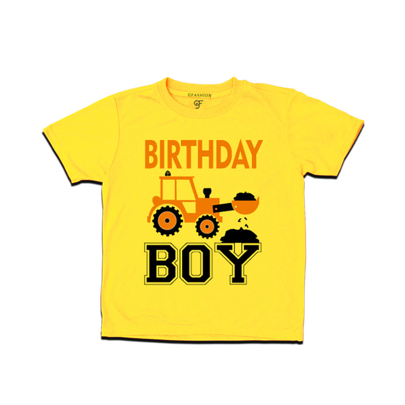 Construction-Earth Mover Theme Birthday T-shirt for Boy