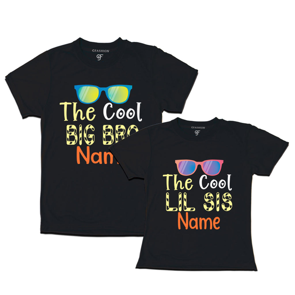 The Cool Big Bro- Lil Sis Name Customize T-shirts