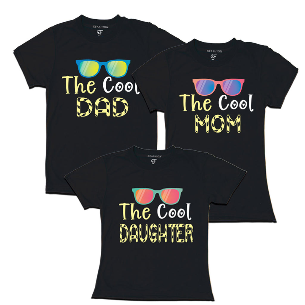 The Cool Dad Mom Daughter Matching T-shirts