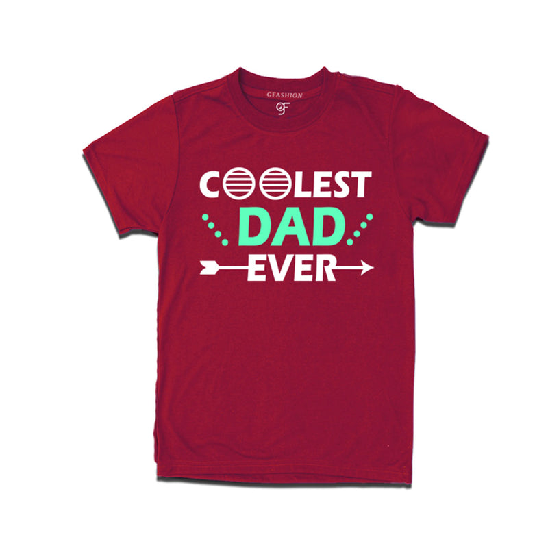 coolest-dad-ever-t-shirts-for-men-design-for-dad's-birthday-and-father's-day-@-gfashion-online-store-india-Maroon