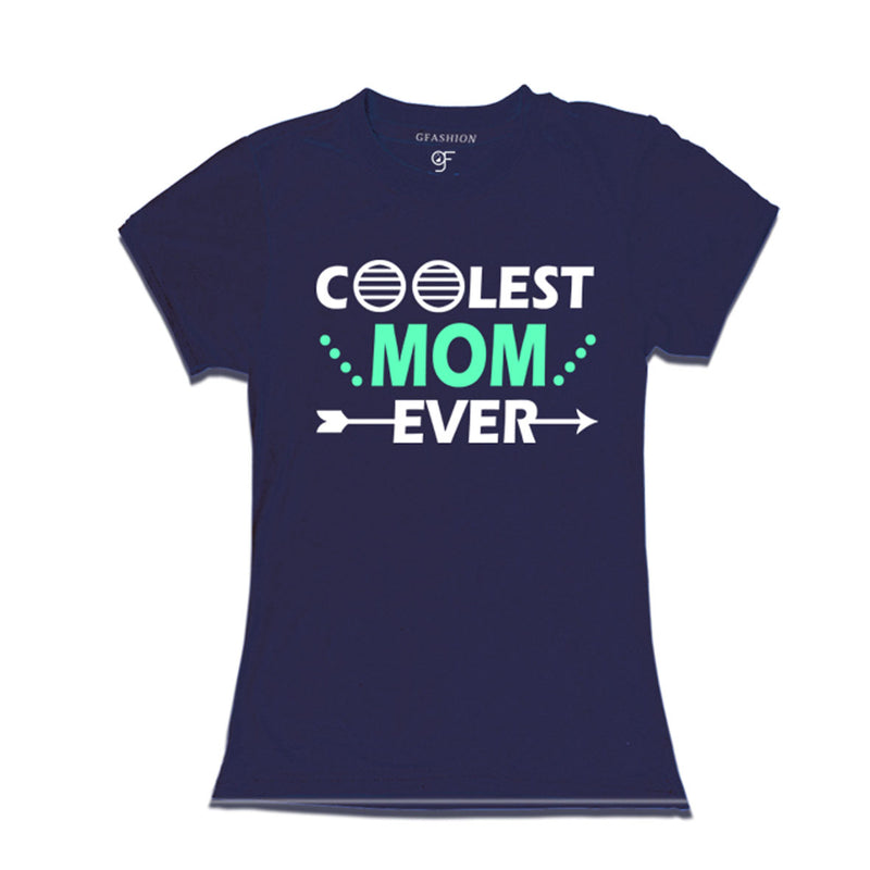 coolest-mom-ever-t-shirts-for-women-design-for-mom's-birthday-and-mother's-day-@-gfashion-online-store-india-Navy