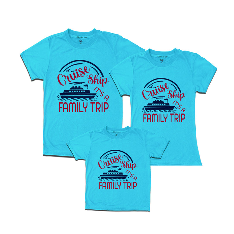 Cruise ship it's a family trip t shirts