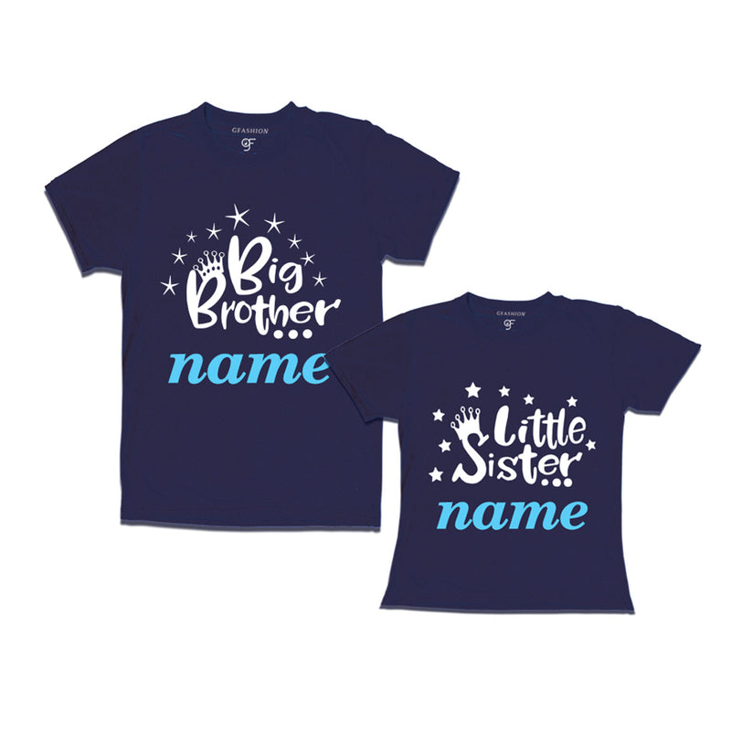 big brother-little sister t shirts-personalized names