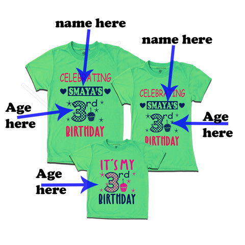 customize birthday t shirts for boy with family-green