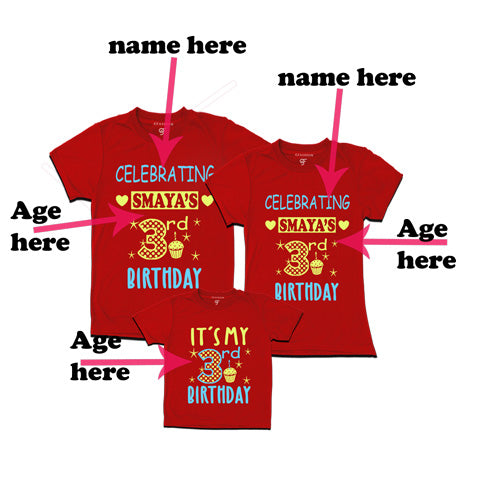 customize birthday t shirts for girl with family