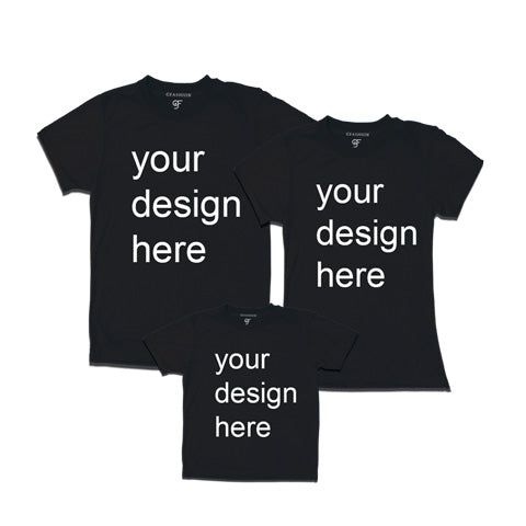 family t shirts customize set of 3 combo
