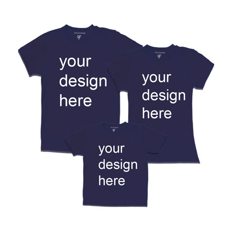 family t shirts customize set of 3 combo