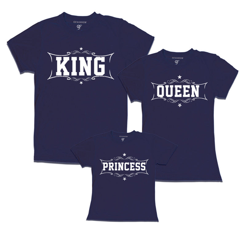 Celebrate this Christmas with matching family t-shirt for king queen and princess