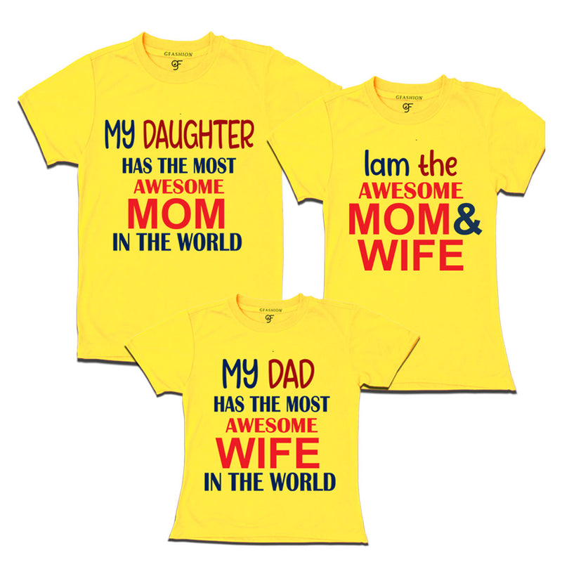 family t shirts set of 3 for dad mom son daughter