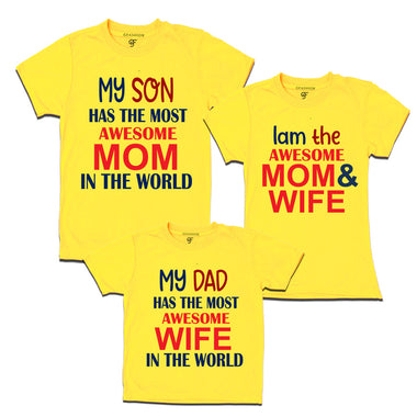 family t shirts set of 3 for dad mom son daughter
