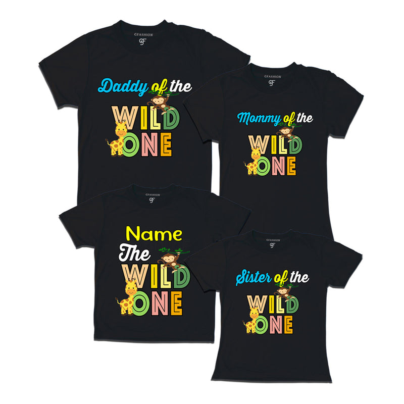 Dad mom of the wild one birthday t shirts