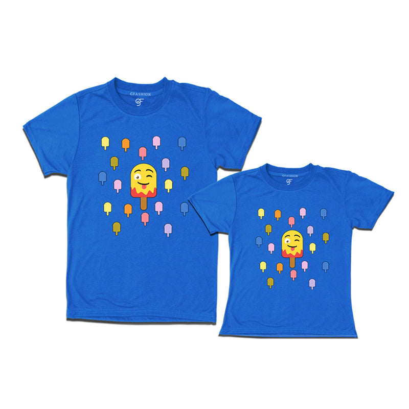 dad and daughter t shirts in Blue Color available @ gfashion.jpg