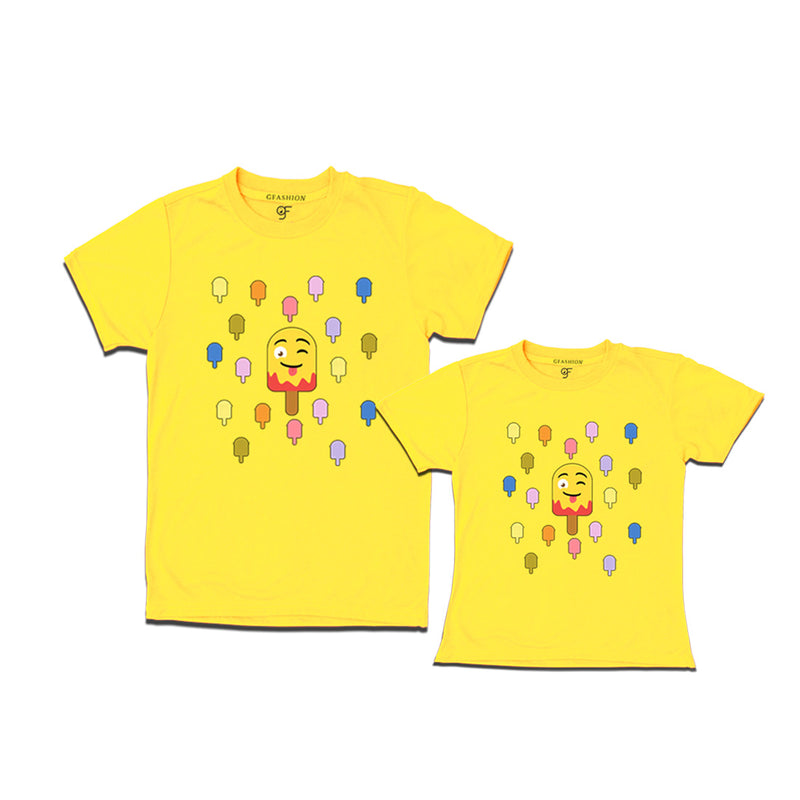 dad and daughter t shirts in Yellow Color available @ gfashion.jpg
