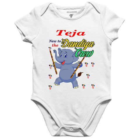 New to the dandiya crew onesie romper bodysuit