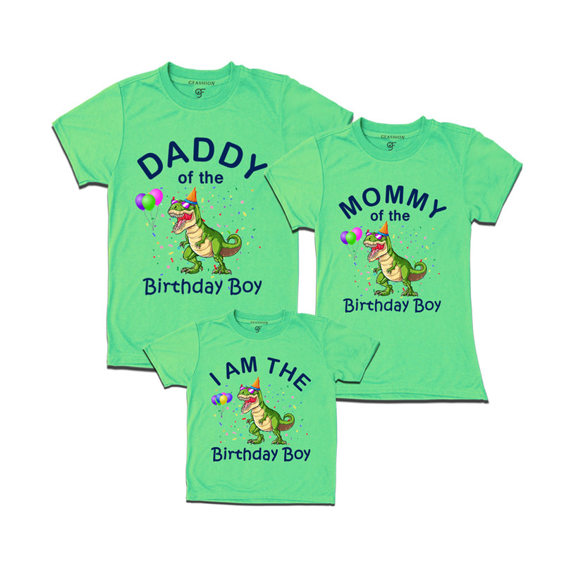 Dinosaur Theme Birthday T-shirts for Dad Mom and Son