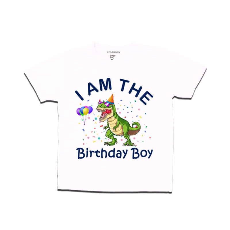 I am the birthday Boy dinosaur theme T-shirt