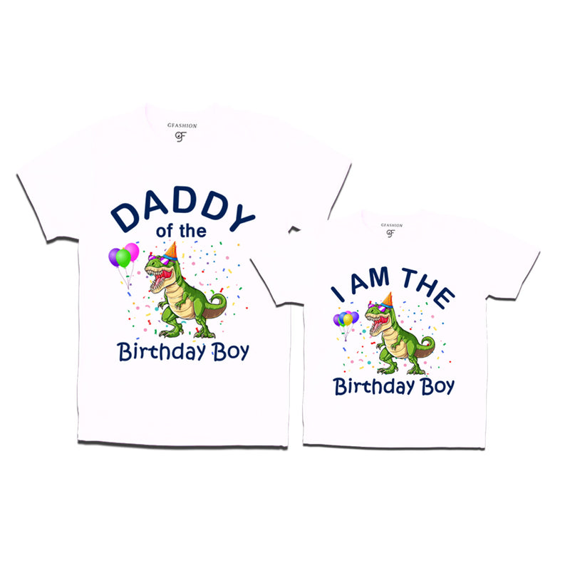 Dinosaur Theme Birthday T-shirts for Dad and Son